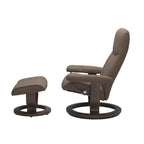 Essential Classic Recliner & Footstool - Batick Mole leather - view 2