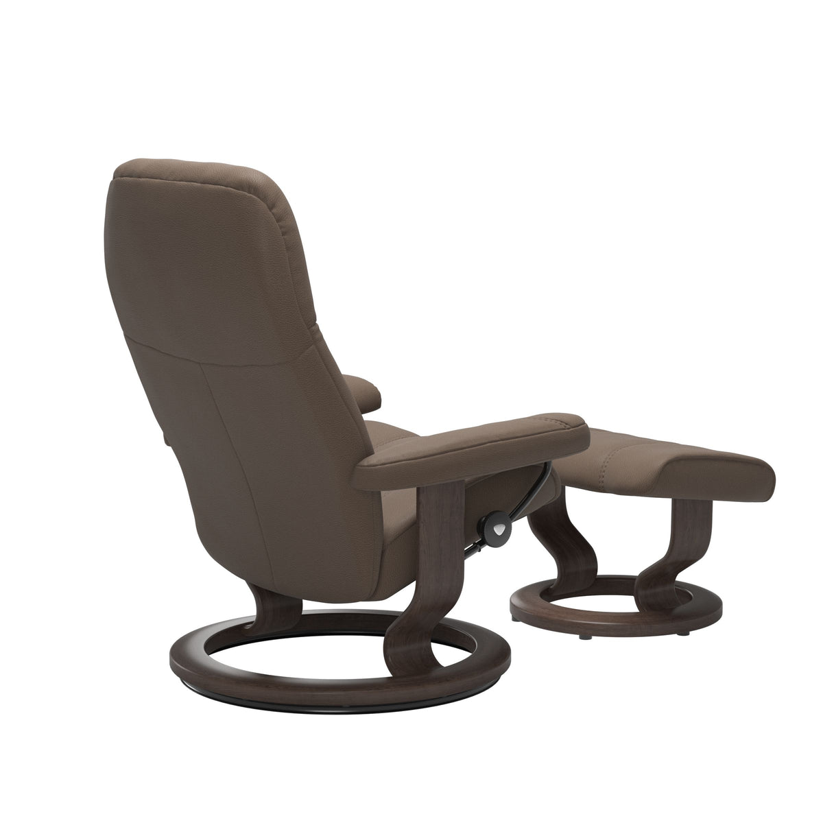Essential Classic Recliner & Footstool - Batick Mole leather - view 4