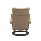 Grande Classic Recliner & Footstool - Paloma Beige leather - view 3