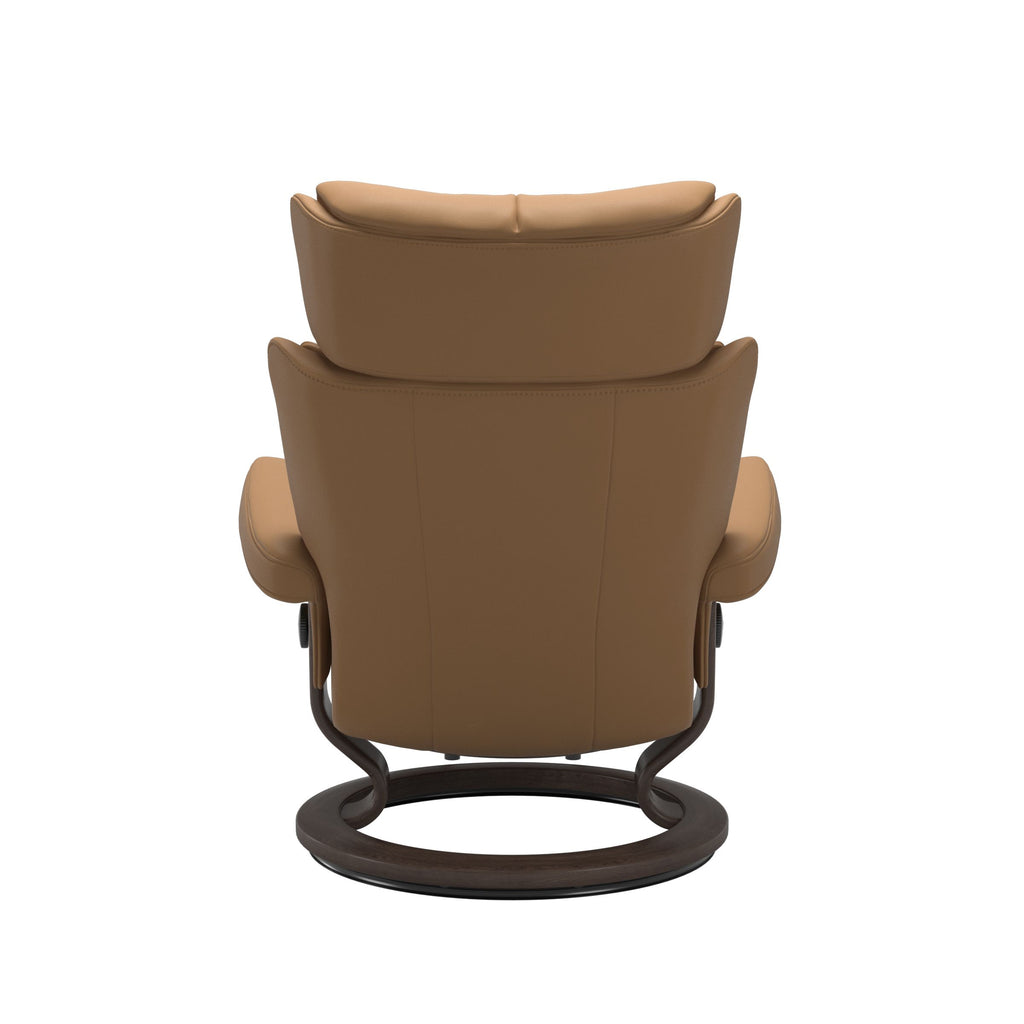 Grande Classic Recliner & Footstool - Paloma Taupe leather - view 3