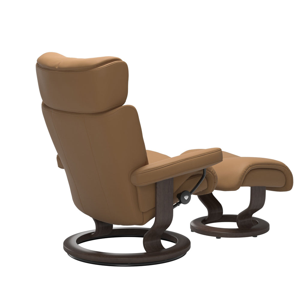 Grande Classic Recliner & Footstool - Paloma Taupe leather - view 4