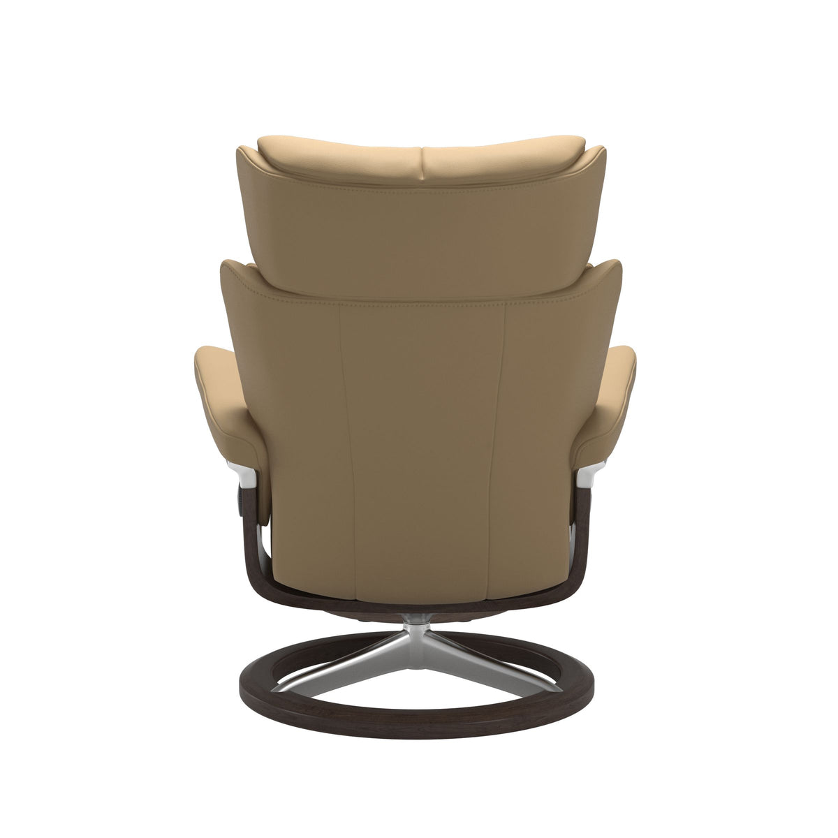 Grande Signature Recliner & Footstool - Paloma Sand leather - view 3