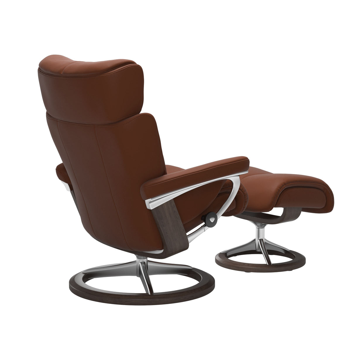 Grande Signature Recliner & Footstool - Paloma Copper leather - view 4