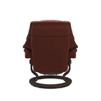 Retreat Classic Recliner & Footstool - Paloma Dark henna leather - view 3