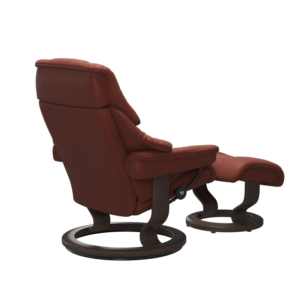 Retreat Classic Recliner & Footstool - Paloma Dark henna leather - view 4