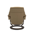 Retreat Classic Recliner & Footstool - Paloma Sand leather - view 3