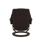 Retreat Classic Recliner & Footstool - Paloma Chocolate leather - view 3