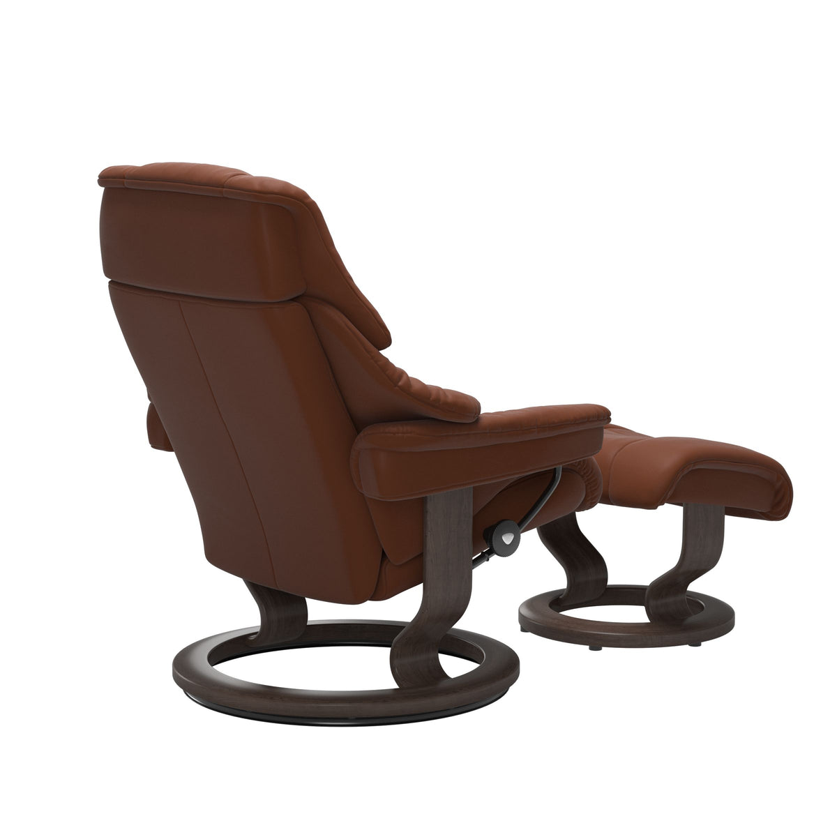 Retreat Classic Recliner & Footstool - Paloma Copper leather - view 4