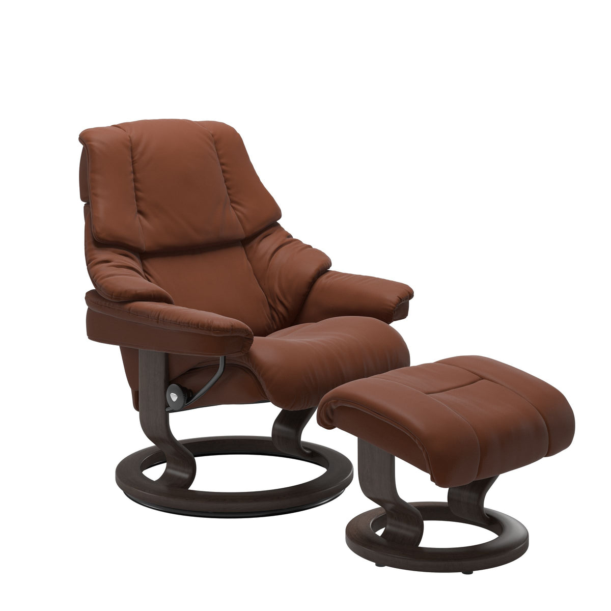 Retreat Classic Recliner & Footstool - Paloma Copper leather · Paloma Copper leather · Wenge wood