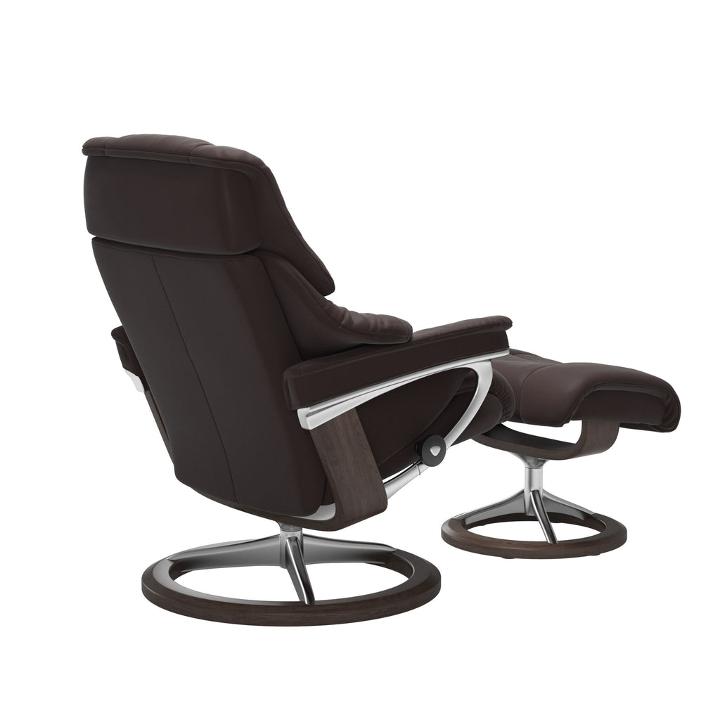 Retreat Signature Recliner & Footstool - Paloma Chocolate leather - view 4