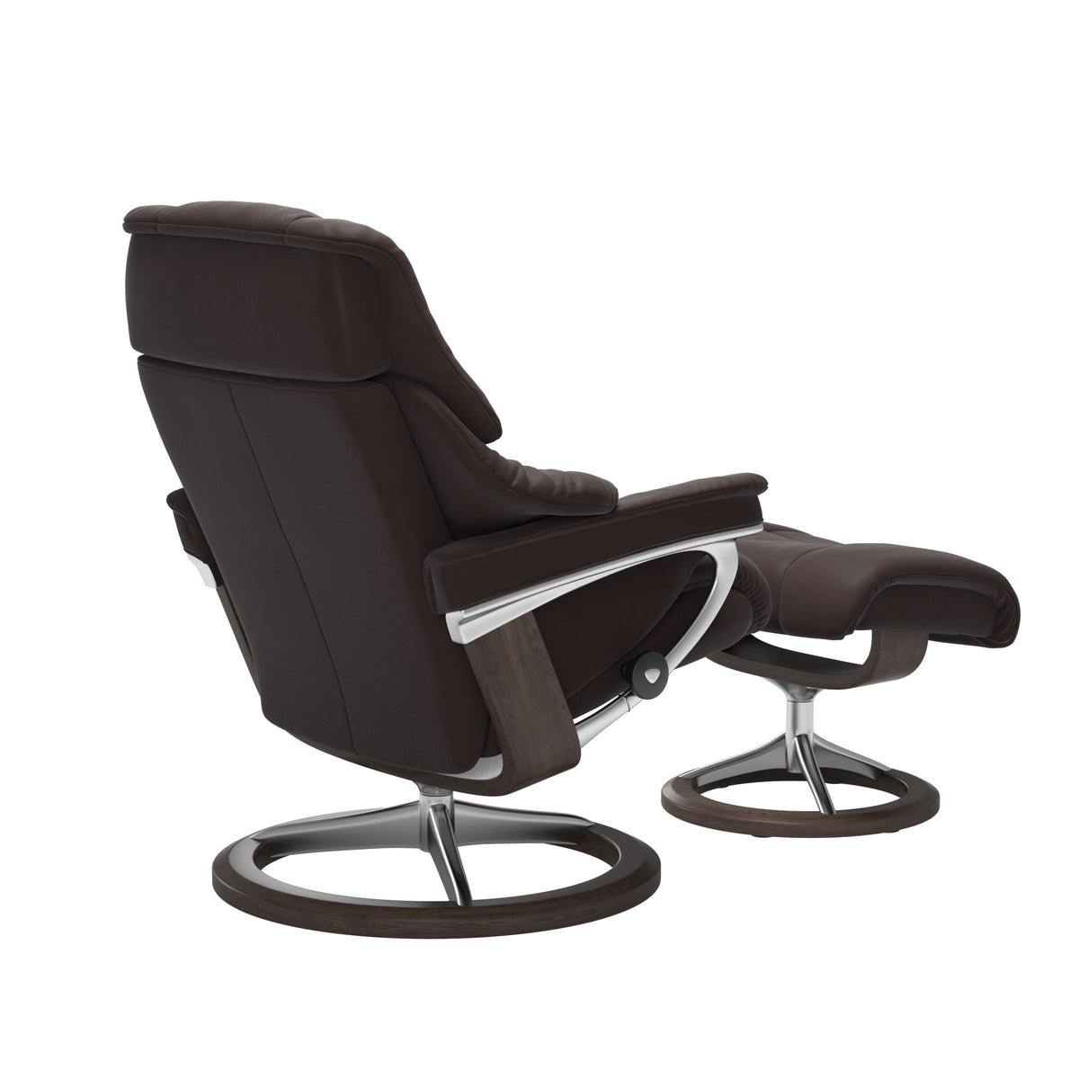Retreat Signature Recliner & Footstool - Paloma Chocolate leather - view 4