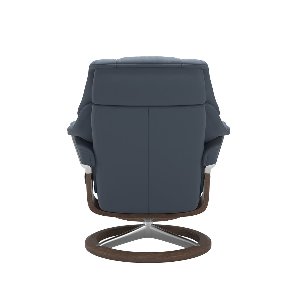 Retreat Signature Recliner & Footstool - Paloma Sparrow blue leather - view 3