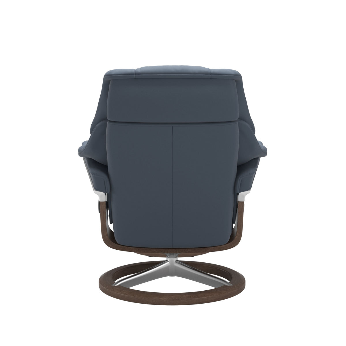 Retreat Signature Recliner & Footstool - Paloma Sparrow blue leather - view 3
