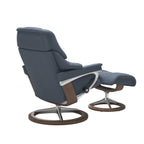 Retreat Signature Recliner & Footstool - Paloma Sparrow blue leather - view 4