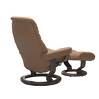 Serene Classic Recliner & Footstool - Batick Latte leather - view 4