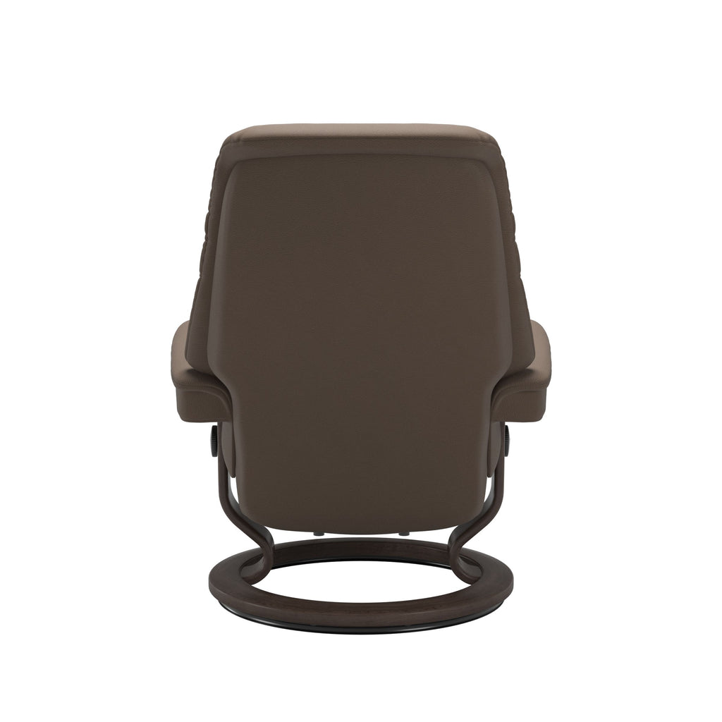 Serene Classic Recliner & Footstool - Batick Mole leather - view 3
