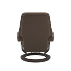 Serene Classic Recliner & Footstool - Batick Mole leather - view 3