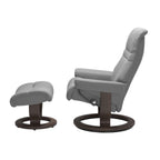 Serene Classic Recliner & Footstool - Batick Wild dove leather - view 2