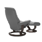 Serene Classic Recliner & Footstool - Batick Wild dove leather - view 4