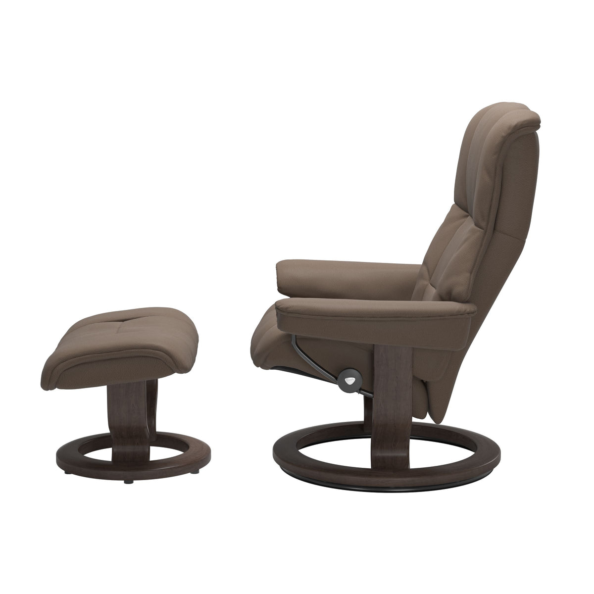 Haven Classic Recliner & Footstool - Batick Mole leather - view 2