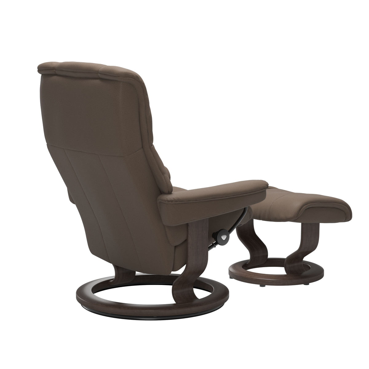 Haven Classic Recliner & Footstool - Batick Mole leather - view 4