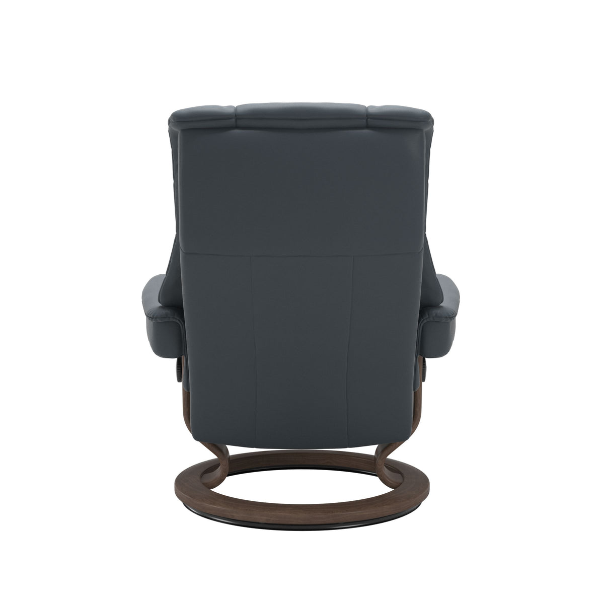 Haven Classic Recliner & Footstool - Batick Atlantic blue leather - view 3