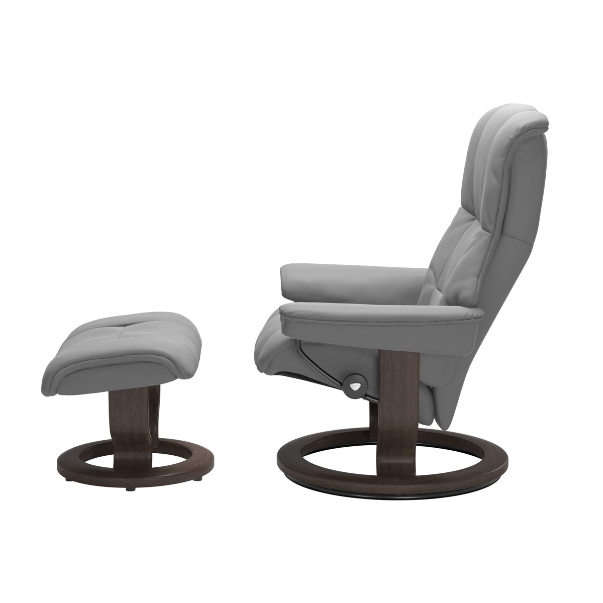 Haven Classic Recliner & Footstool - Batick Wild dove leather - view 2
