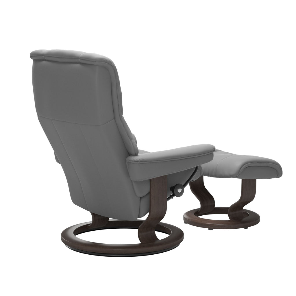 Haven Classic Recliner & Footstool - Batick Wild dove leather - view 4