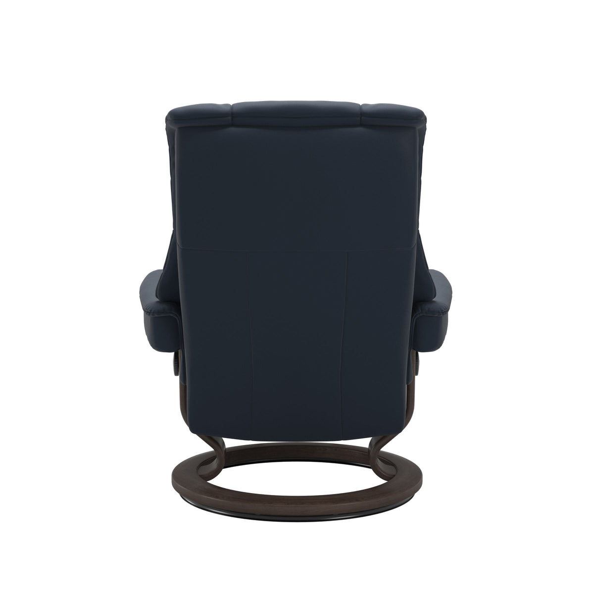 Haven Classic Recliner & Footstool - Paloma Oxford blue leather - view 3