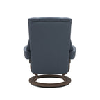 Haven Classic Recliner & Footstool - Paloma Sparrow blue leather - view 3