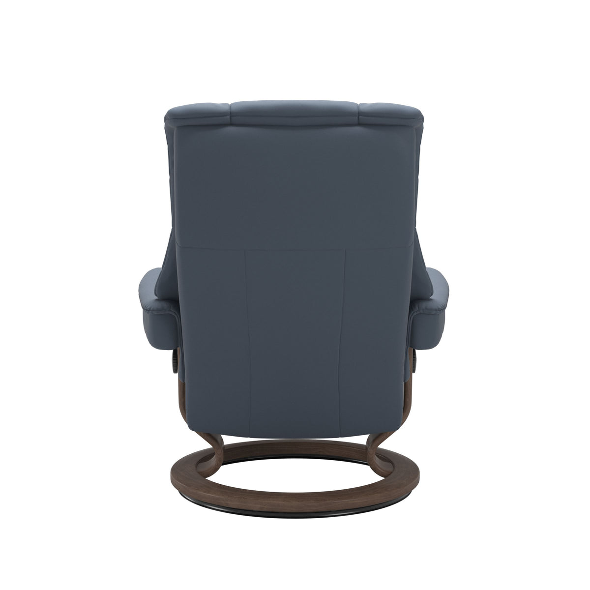 Haven Classic Recliner & Footstool - Paloma Sparrow blue leather - view 3