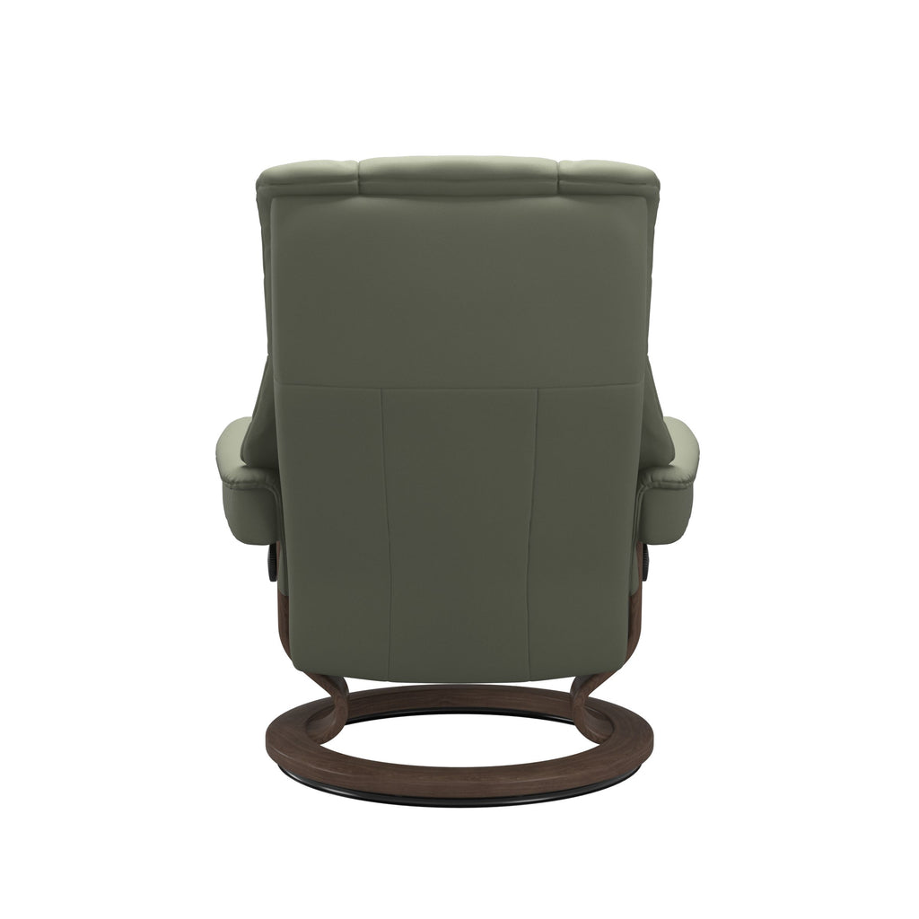 Haven Classic Recliner & Footstool - Paloma Shadow green leather - view 3