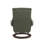 Haven Classic Recliner & Footstool - Paloma Shadow green leather - view 3