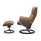 Haven Signature Recliner & Footstool - Batick Latte leather - view 2