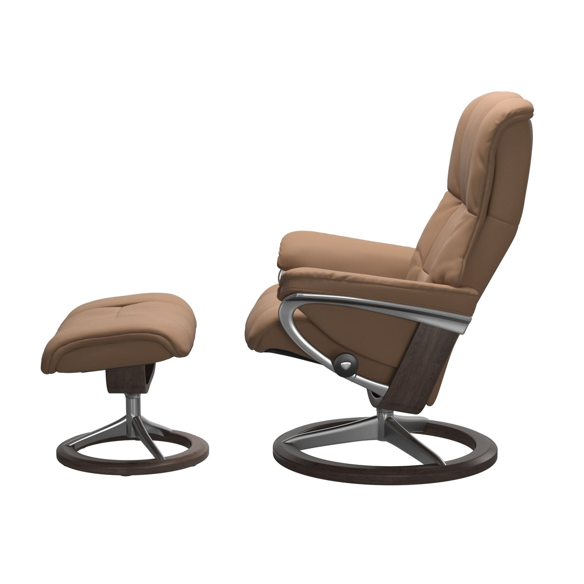 Haven Signature Recliner & Footstool - Batick Latte leather - view 2