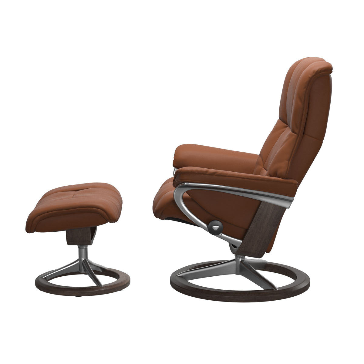 Haven Signature Recliner & Footstool - Paloma New cognac leather - view 2