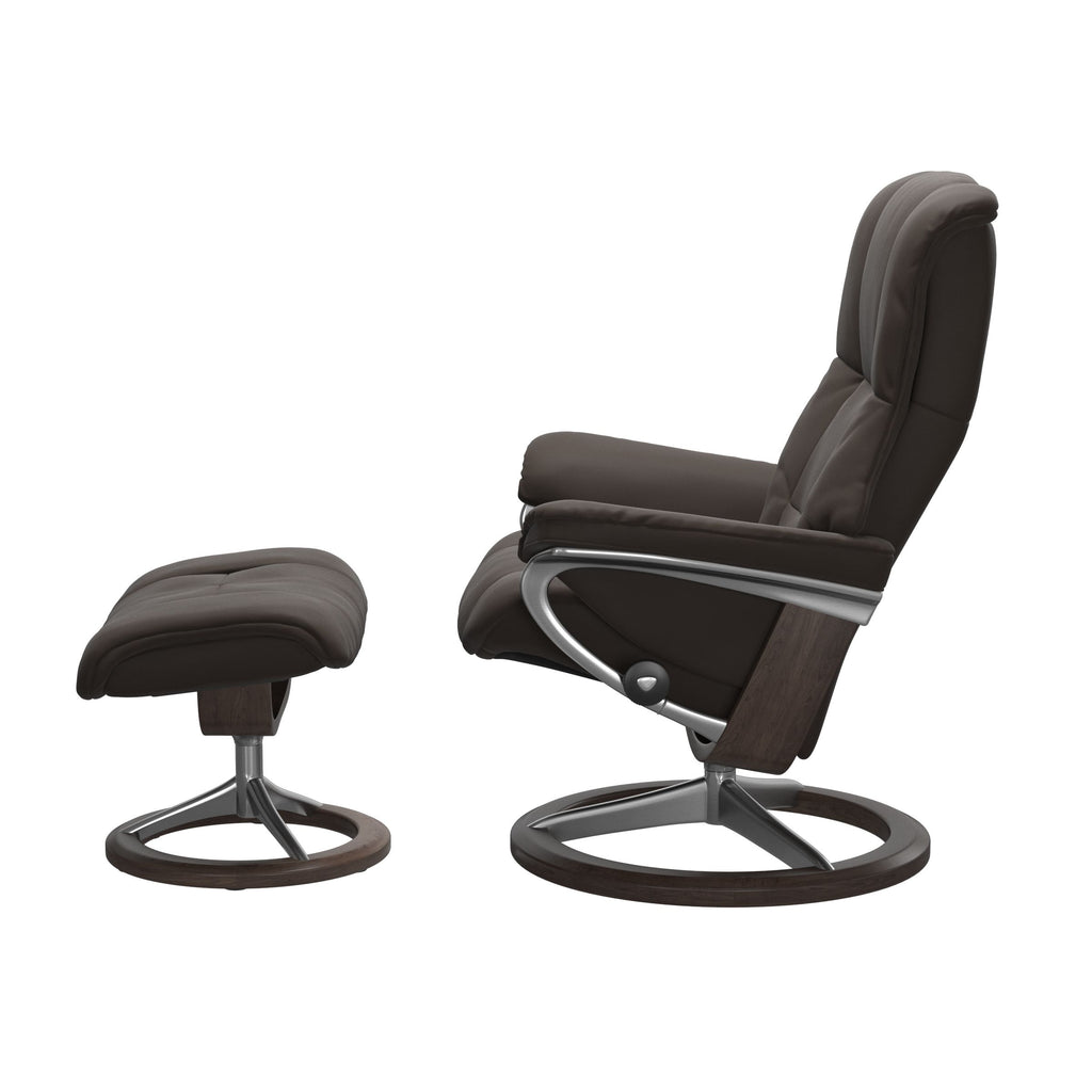 Haven Signature Recliner & Footstool - Paloma Chestnut leather - view 2
