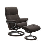 Haven Signature Recliner & Footstool - Paloma Chestnut leather · Paloma Chestnut leather · Wenge wood