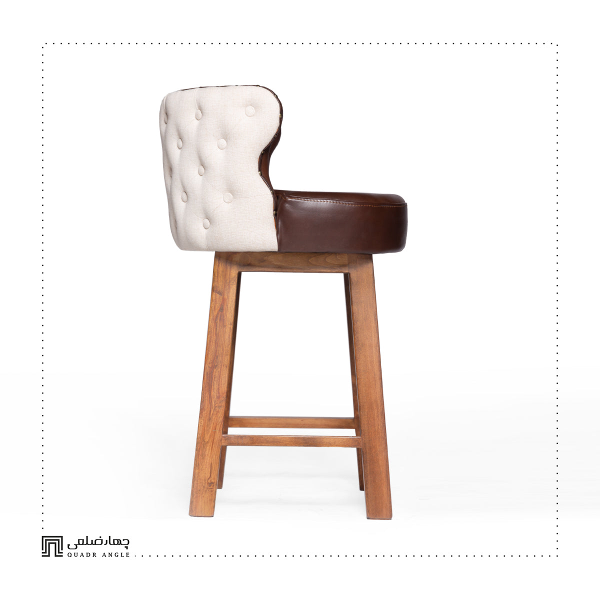 Queen Leather Wood Bar Stools