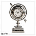 Celestial Silver-Tone Table Clock