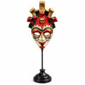 Harlequin Red & Gold-Tone Mask