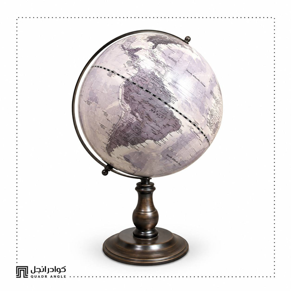 Meridian Grey Pedestal Globe