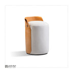 Lotus Leather Pouf