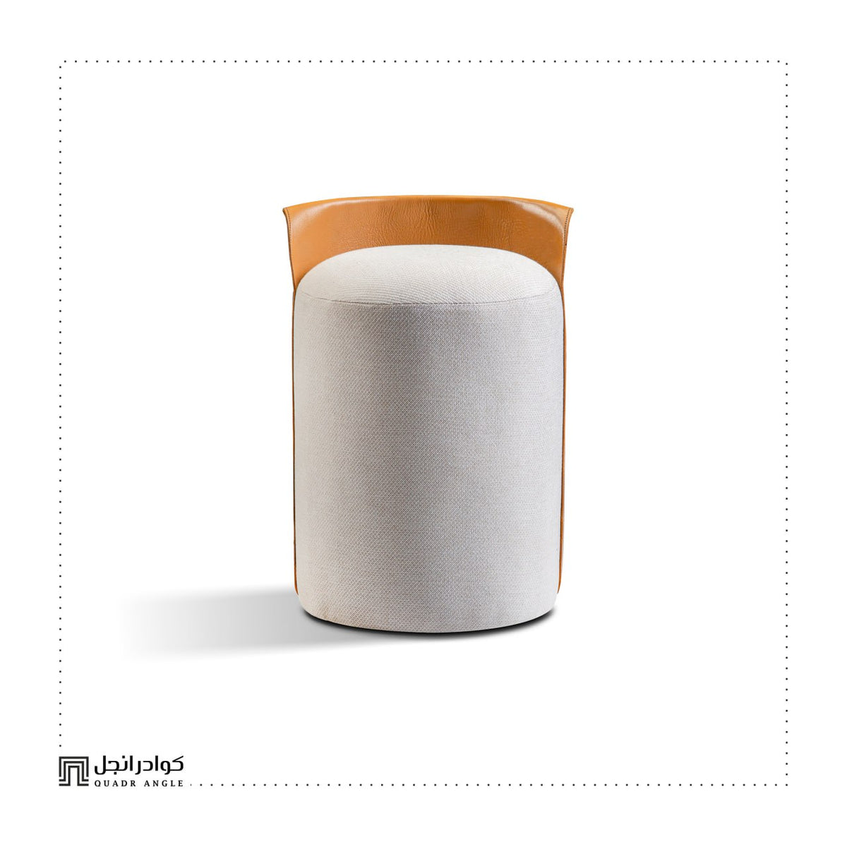 Lotus Leather Pouf