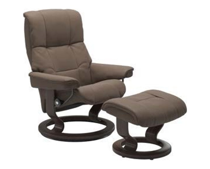 Haven Classic Recliner & Footstool - Batick Mole leather - view 5