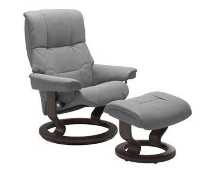 Haven Classic Recliner & Footstool - Batick Wild dove leather - view 5