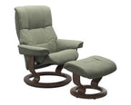 Haven Classic Recliner & Footstool - Paloma Shadow green leather - view 5