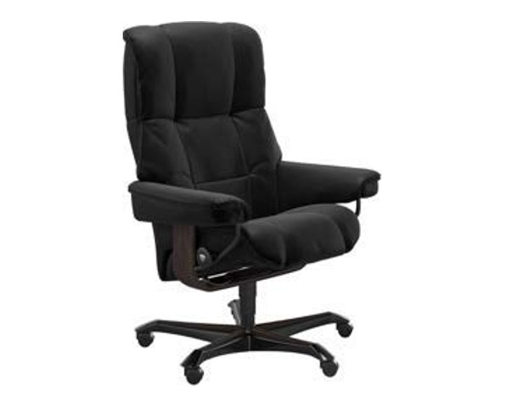 Haven Office Chair - Batick Black leather (Batick) · Batick Black leather · Wenge wood