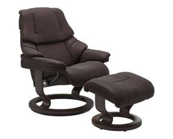 Retreat Classic Recliner & Footstool - Paloma Chocolate leather - view 5