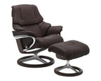 Retreat Signature Recliner & Footstool - Paloma Chocolate leather - view 5